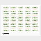Sticker Carré Simply Chic Greenery & Gold Adresse de retour (Feuille)