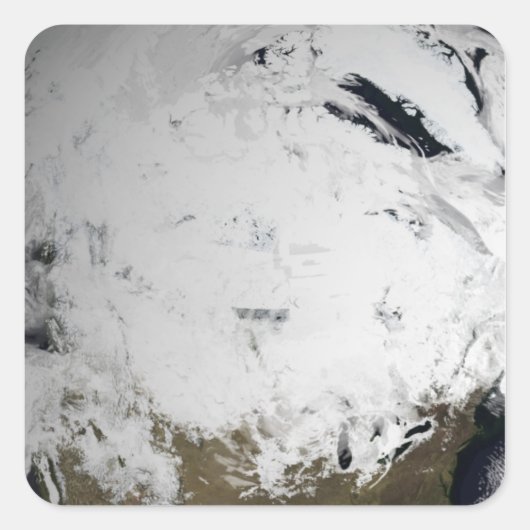 Sticker Carré Simulation de nuage d'une seule journée 2 (Devant)