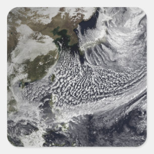 Sticker Carré Simulation de nuage d'une seule journée 4