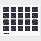 Sticker Carré Simulation du télescope spatial James Webb - Pop A (Feuille)