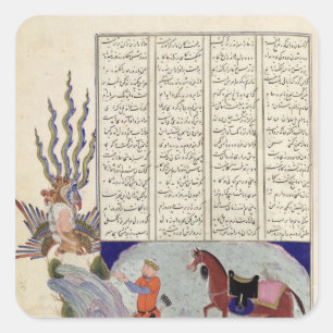 Sticker Carré Simurgh offre Zal, le père de Roustem