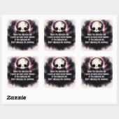 Sticker Carré Since You Blocked Me Chibi Gothic Skull (Feuille)