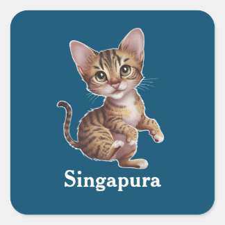 Sticker Carré Singapour