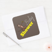 Sticker Carré Singe, Baby shower (Enveloppe)