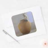 Sticker Carré Singe du temple (Enveloppe)