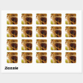 Sticker Carré Singe effronté. (Feuille)