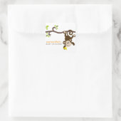 Sticker Carré Singe et Pois (Sac)