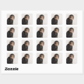 Sticker Carré Singe frottant son visage (Feuille)