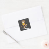 Sticker Carré singe heureux (Enveloppe)