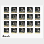 Sticker Carré Singes jouant (Feuille)