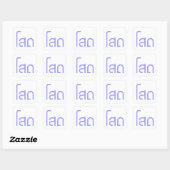 Sticker Carré Single, SOHT en langage thaï, script décollé (Feuille)