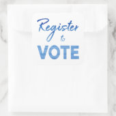 Sticker Carré S'inscrire au vote - typographie chic de couleur b (Sac)