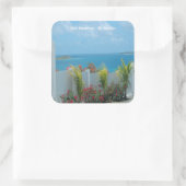 Sticker Carré Sint Maarten - Saint Martin Océan Bleu Mer (Sac)