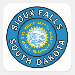 Sticker Carré Sioux Falls Dakota du Sud