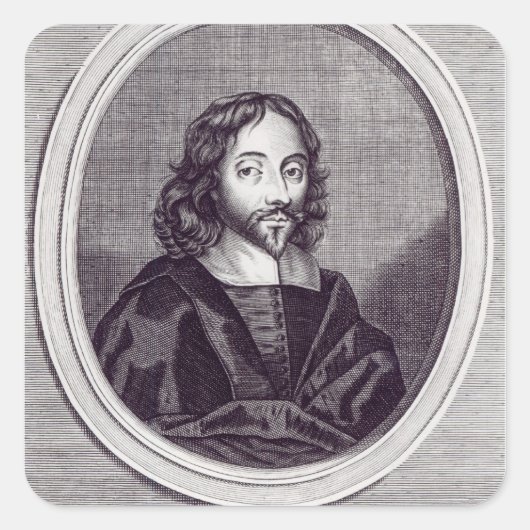 Sticker Carré Sir Thomas Browne, gravé par Frederick (Devant)