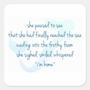 Sticker Carré Sirène