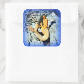 Sticker Carré sirène à poil noir (Sac)