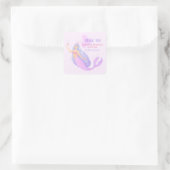 Sticker Carré Sirène sous la mer Anniversaire Merci (Sac)