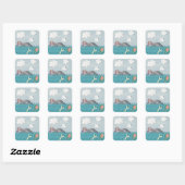 Sticker Carré Sirènes (Feuille)