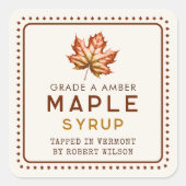 Sticker Carré Sirop d'érable  (Devant)