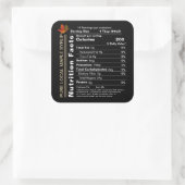 Sticker Carré Sirop d'érable noir carré - valeur nutritive avec  (Sac)