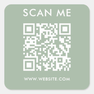 Sticker Carré Site Web de Mariage Minimaliste Moderne Scannez-mo