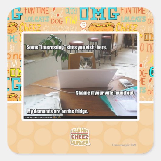 Sticker Carré Sites intéressants (Devant)