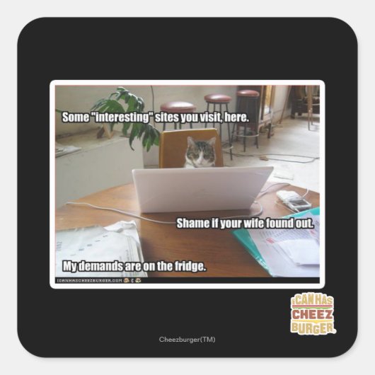 Sticker Carré Sites intéressants (Devant)