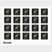 Sticker Carré Skate ou die Grim Reaper Skeleton Skateboarder (Feuille)