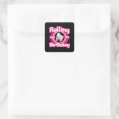 Sticker Carré Skate Party - Roller Roller Roller Patinage Annive (Sac)