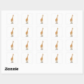 Sticker Carré Skateboard girafe (Feuille)
