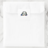 Sticker Carré Skeleton conception de coeur main (Sac)