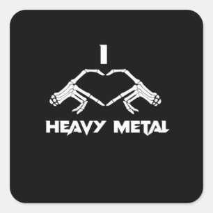 Sticker Carré Skeleton Hands Heart - Drôle Halloween