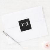 Sticker Carré Skeleton Heart Hands Classic (Enveloppe)