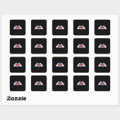 Sticker Carré Skeleton Heart Hands Classic & Basic Halloween (Feuille)