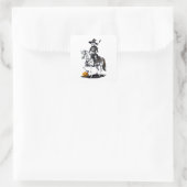 Sticker Carré Skeleton Horse Rider - Halloween Skeleton (Sac)