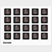 Sticker Carré Skeleton Quart Juillet (Feuille)