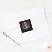Sticker Carré Skeleton Quart Juillet (Enveloppe)