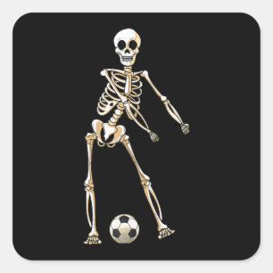 Sticker Carré Skeleton Soccer Halloween Flossing Dance Cosplay