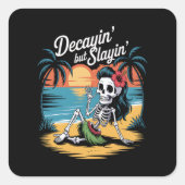 Sticker Carré Skeleton Summerween (Devant)