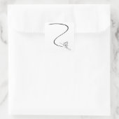 Sticker Carré Skers | Skis Skiing Winter Toxits (Sac)