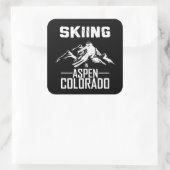 Sticker Carré Ski à Aspen Colorado (Sac)