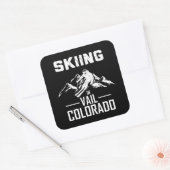 Sticker Carré Ski à Vail Colorado (Enveloppe)