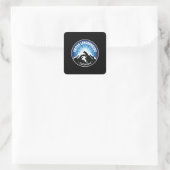 Sticker Carré Ski Arosa Lenzerheide Suisse bleu (Sac)
