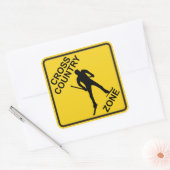 Sticker Carré Ski de fond (Enveloppe)