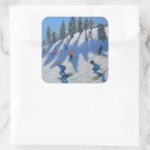 Sticker Carré Skieurs Lofer 2010 (Sac)