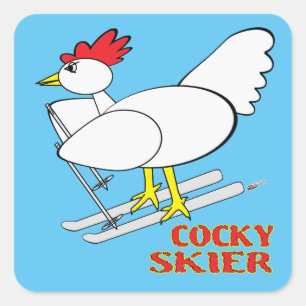 Sticker Carré Skis cocheux