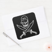 Sticker Carré Skull and swords (Enveloppe)