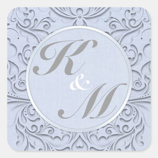 Sticker Carré Sky Blu HeartyChic (Devant)