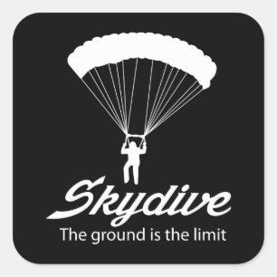 Sticker Carré Skydive la terre est la limite